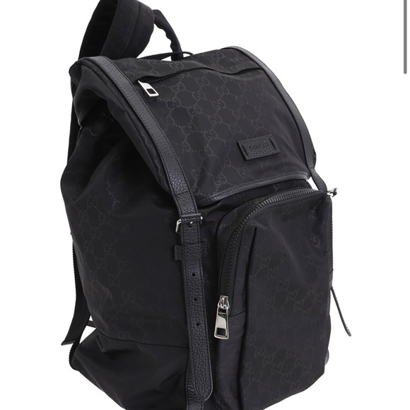 Black GG Nylon Backpack main image 5